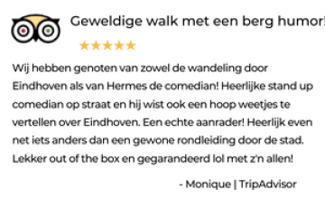 Tekst met 5 gele sterren en afbeelding van uiltje