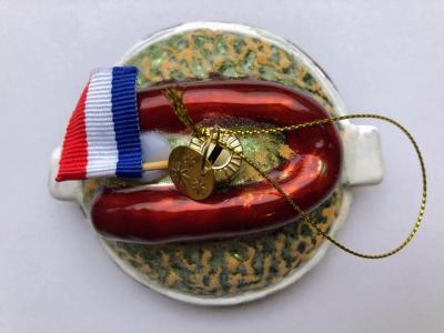 Traditional Dutch Food Christmas tree ornaments: boerenkool met worst