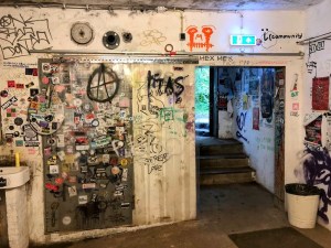 Graffiti inside the Vondelbunker in the Vondelpark in Amsterdam